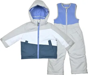 Arctic Quest baby-girls Bib Snow Pants and Ski Jacket Water-resistant Snowsuit for Kids Winter Jacket for Girls Hooded