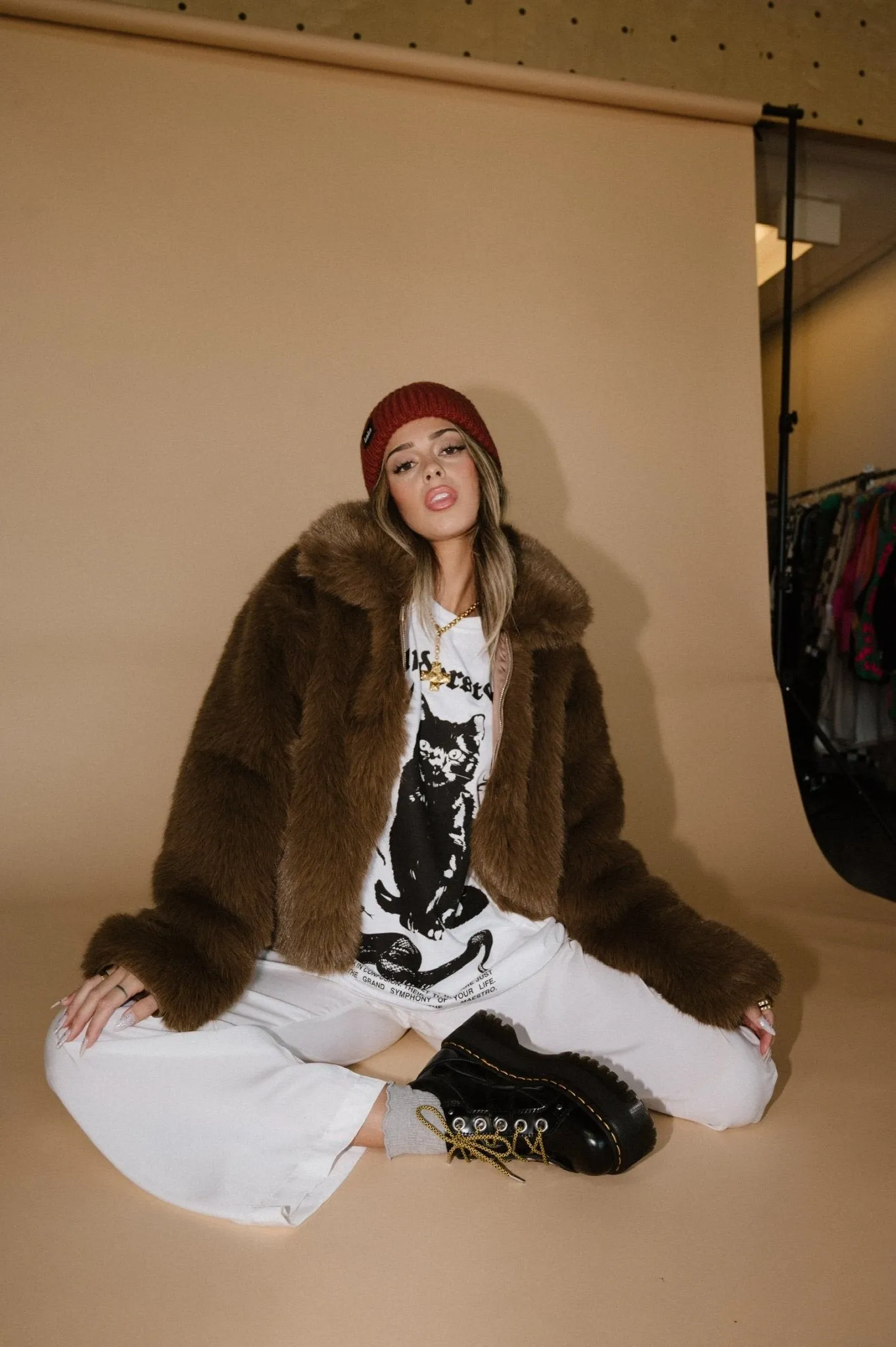 Baby Bear Faux Fur Bomber