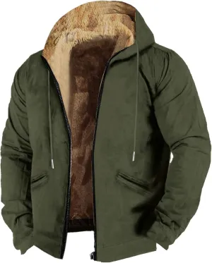 BIFUTON Winter Jackets for Men, Men's Winter Jacket Full Zip Sherpa Lined Jackets Soft Warm Stand Collar Trucker Fleece Coats