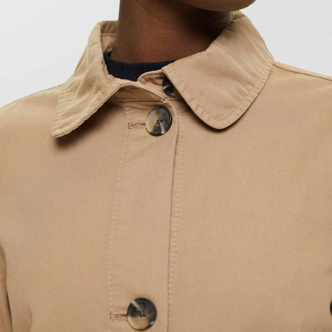 Esprit Boxy Cotton Jacket Beige