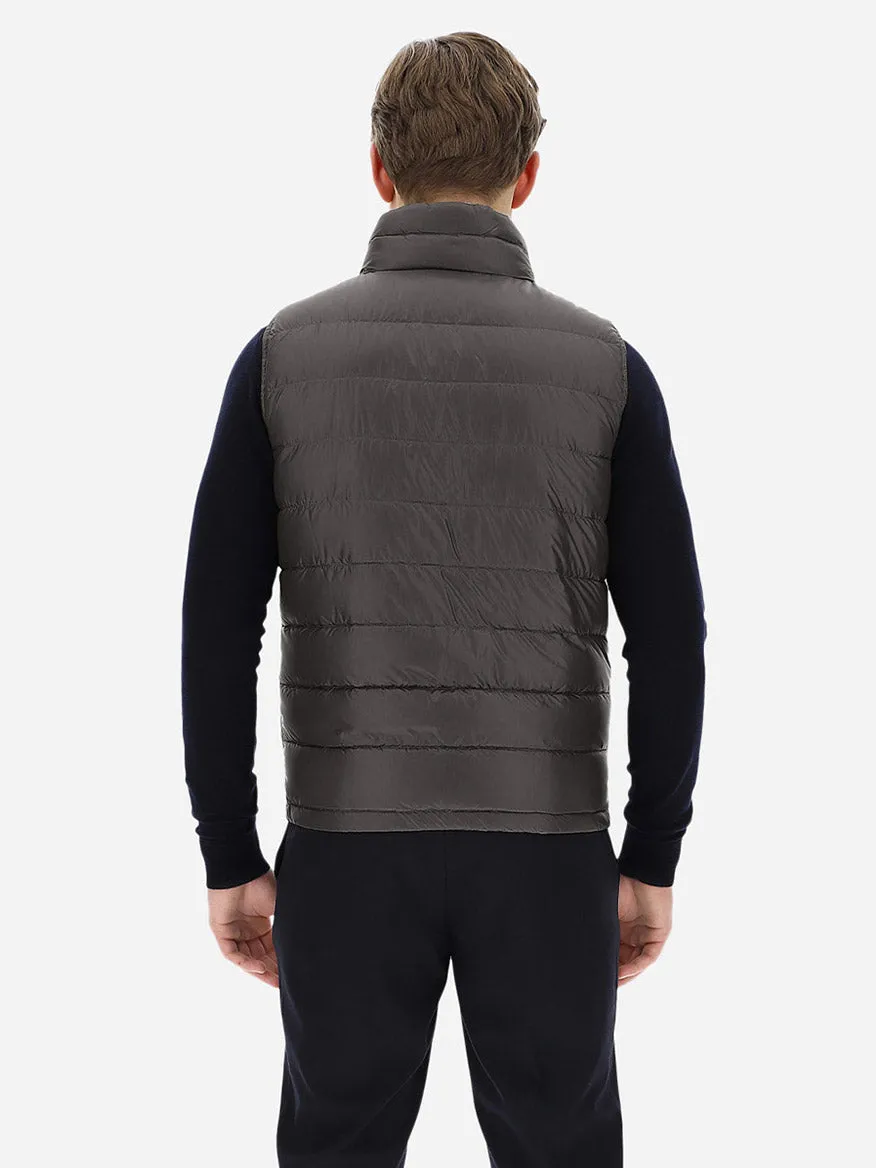 Herno Reversible Nylon Ultralight Waistcoat in Navy/Grey