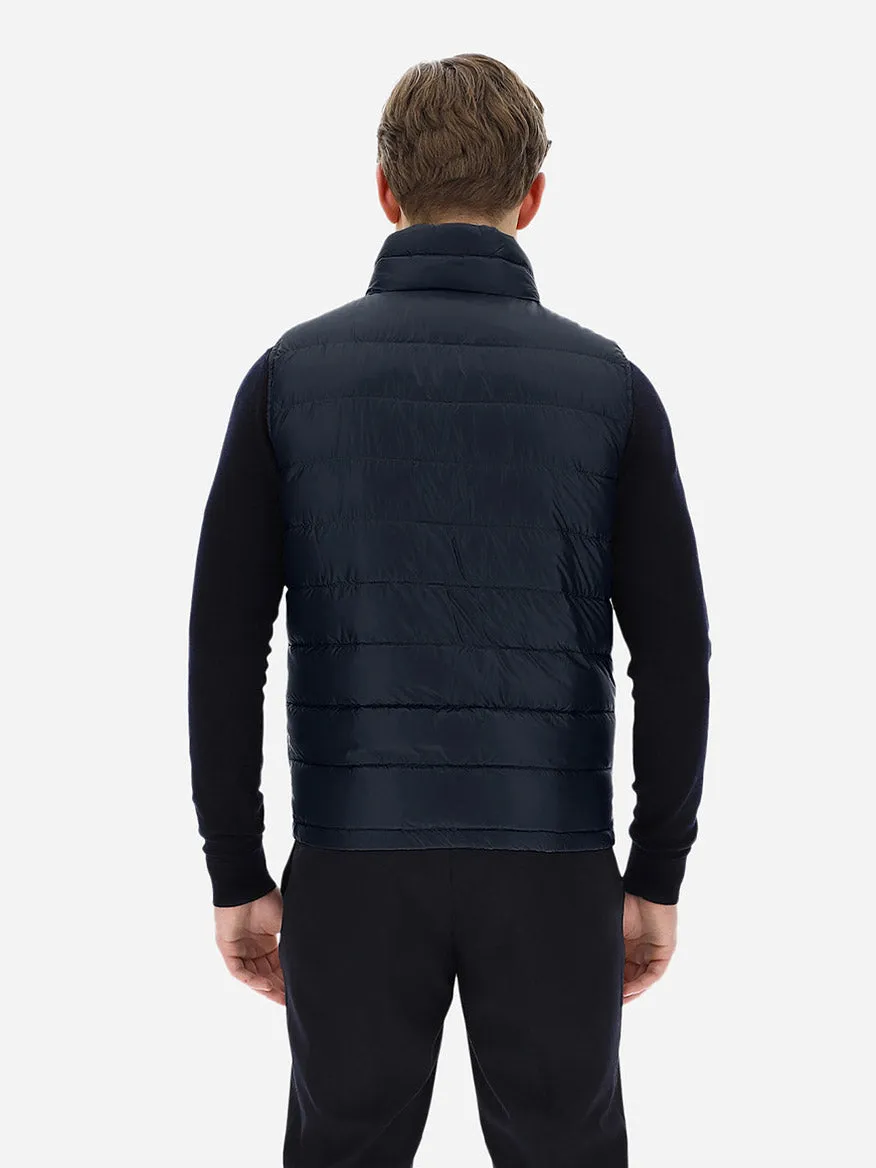Herno Reversible Nylon Ultralight Waistcoat in Navy/Grey