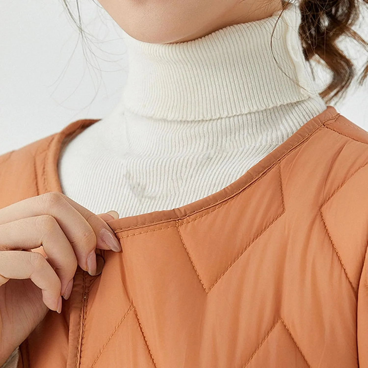 HGps8w Women's Cropped Quilted Winter Coat, Plus Size Casual Lightweight Button Down Padded Down Puffer Jackets