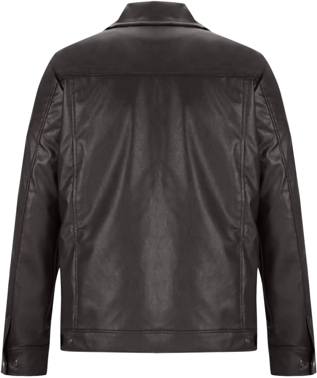 Mens Cropped Faux Leather Jacket Fall Fashion Casual Lightweight Coat Motorcycle Biker Bomber Jacket with Pocket