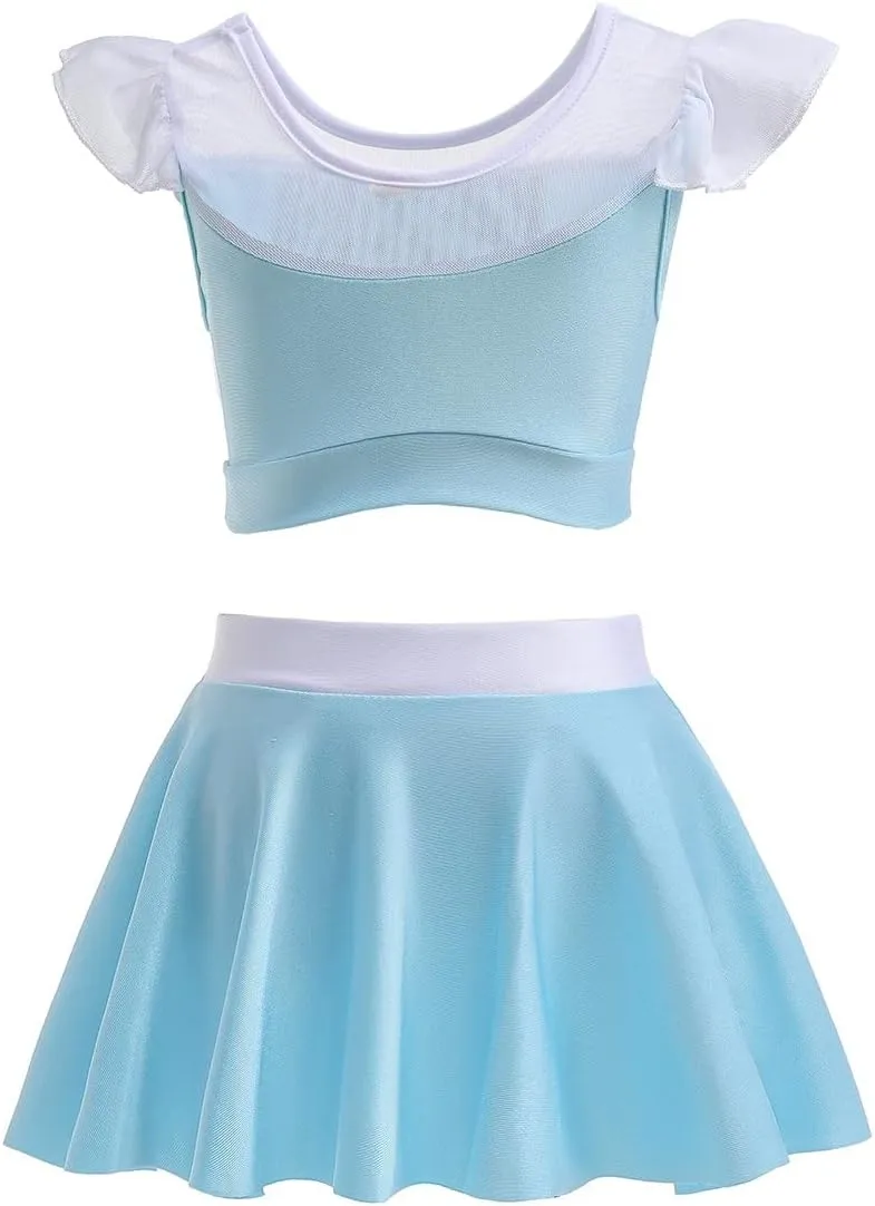 MYRISAM Girls Princess Two-Piece Tankini Swimsuits Party Bathing Suits Ruffles Beach Surf Swimming Swimwear Bikini Set