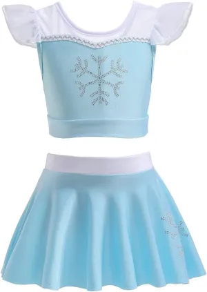 MYRISAM Girls Princess Two-Piece Tankini Swimsuits Party Bathing Suits Ruffles Beach Surf Swimming Swimwear Bikini Set