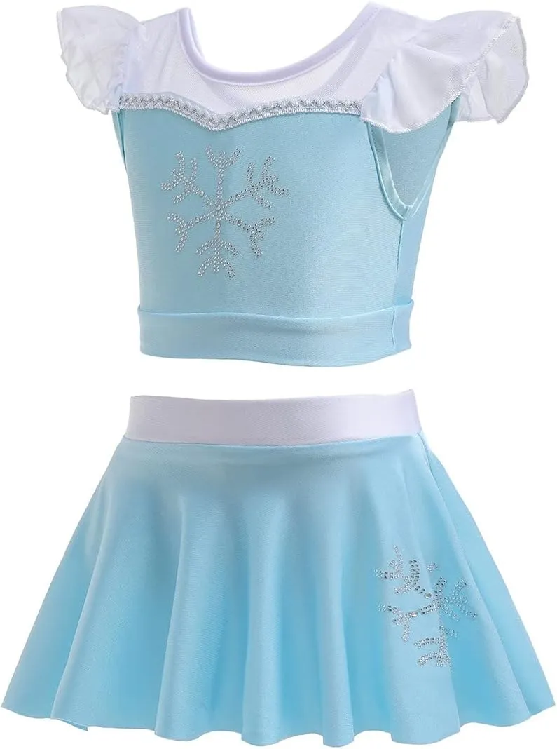 MYRISAM Girls Princess Two-Piece Tankini Swimsuits Party Bathing Suits Ruffles Beach Surf Swimming Swimwear Bikini Set