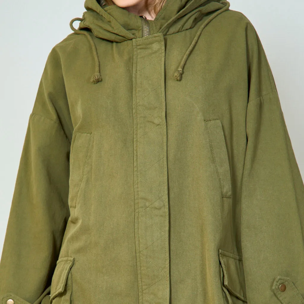 Parka jacket with hood wholesale