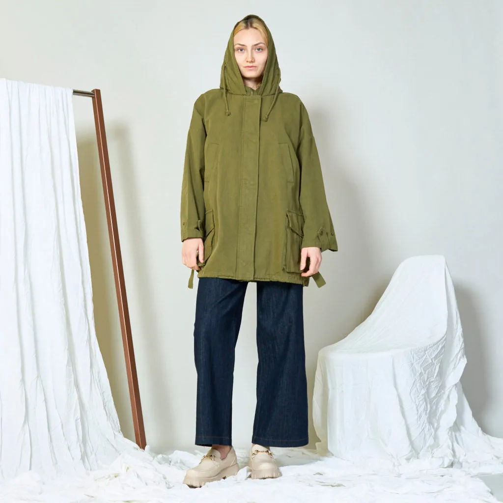 Parka jacket with hood wholesale