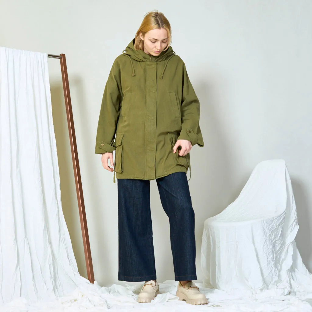 Parka jacket with hood wholesale