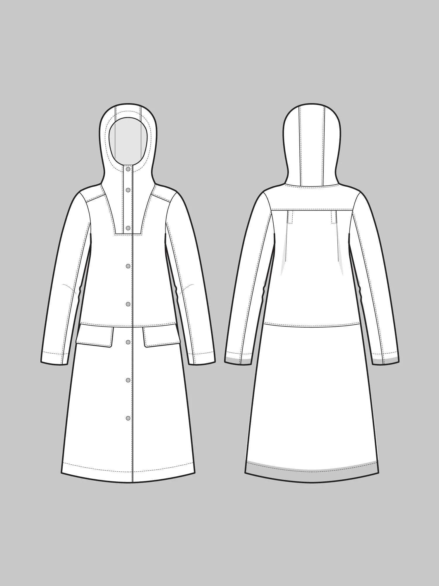 THE ASSEMBLY LINE • Hoodie Parka Sewing Pattern