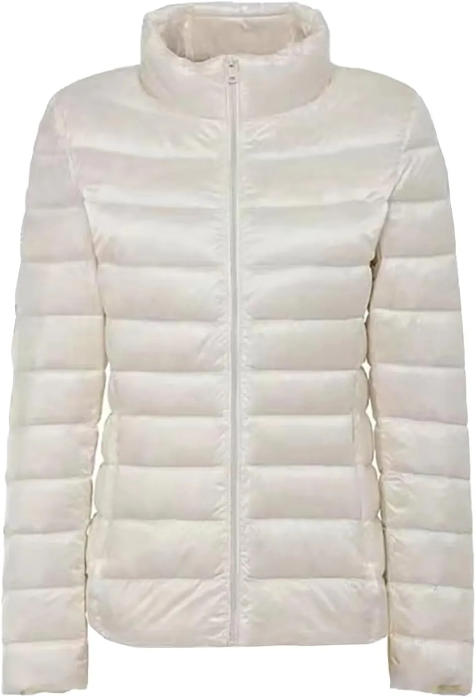 Women's Long Winter Down Coat Womens Lightweight Oversized Long Sleeve Zip Water Jacket Pockets Baggy Short Down