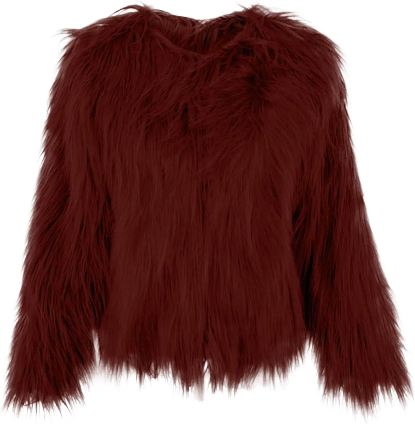 Womens Open Front Faux Fur Cardigan Winter Fashion Oversize Thermal Jackets Casual Long Sleeve Chunky Fuzzy Outwears