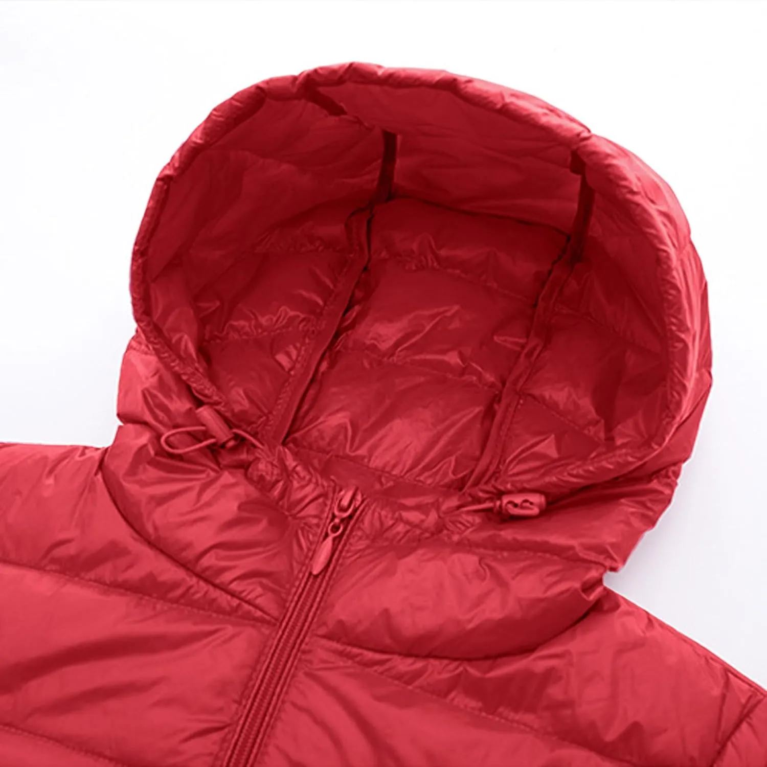 Womens Packable Puffer Jacket Winter Warm Lightweight Down Coat Zip Up Windproof Oversized Long Outerwear with Hood